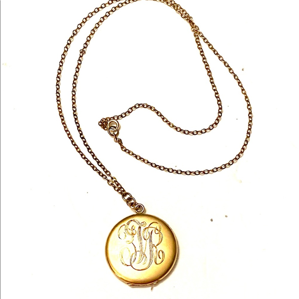 Victorian Locket Monogram Gold Antique